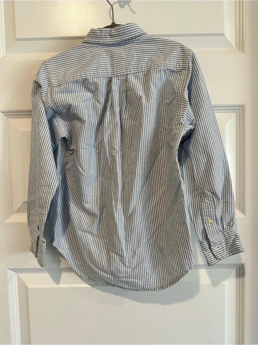 Ralph Lauren Boys Size 6 Blue White Striped Cotton Oxford Button Down Shirt EUC